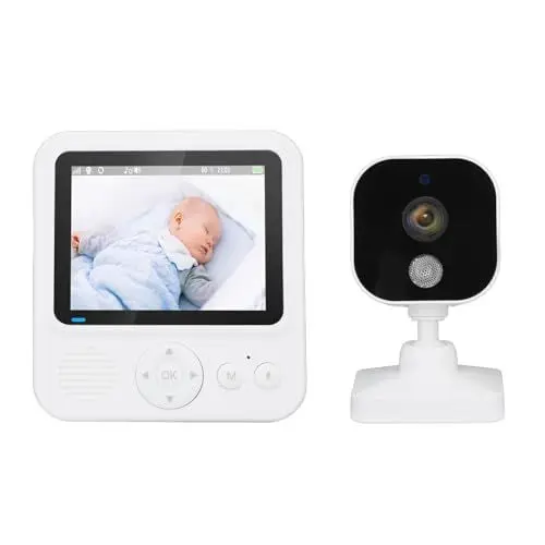 Produktbild: Cam Video Babyphone, Smart Babyphone Stilltimer Zwei-Wege-Sprache Nachtsicht Kabellos für die Babyfütterung (EU-Stecker)