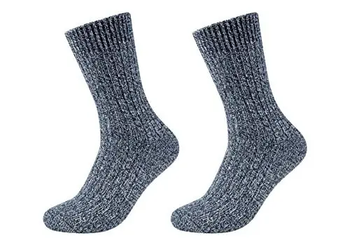 Produktbild: Camano 1103013000 - Unisex cosy mouline Boot Socken 2 Paar, Farbe blue, Größe 35/38