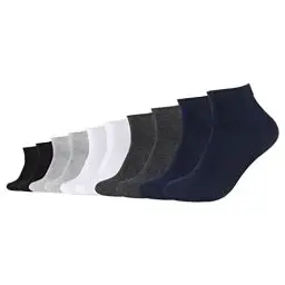 Produktbild: Camano Unisex Socken CA-Soft Organic Cotton Quarter 10er Pack für Damen Herren 35-38 39-42 43-46 Schwarz Grau Blau, Größe:39-42, Farbe:Navy Mix (5997)