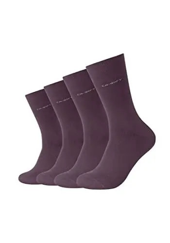 Produktbild: Camano Unisex Socken für Damen und Herren Businesssocken Komfortbund Bequem Langlebig Baumwolle Soft mit verstärktem Fersen- und Zehenbereich 4er Pack 35/38 potent purple