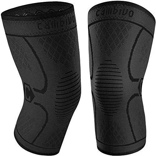 Produktbild: CAMBIVO 2er Pack Kniebandage Damen Männer,Knie Bandagen, Orthopädische Kniebandagen hilfreich Erholung bei Meniskusriss, Bandage Knie für Laufen, Joggen, Sport, Volleyball (M)