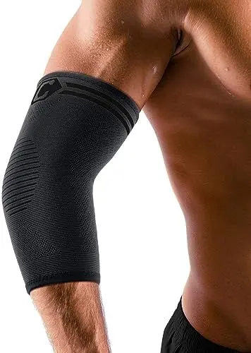 Produktbild: CAMBIVO Ellenbogenbandage x2, Tennisarm bandage für Damen Herren, Arm Bandage Ellenbogen geeignet Arthritis, Sehnenentzündung, Ellenbogenschoner für Sport, Golferarm und Tennisarm Armbandage