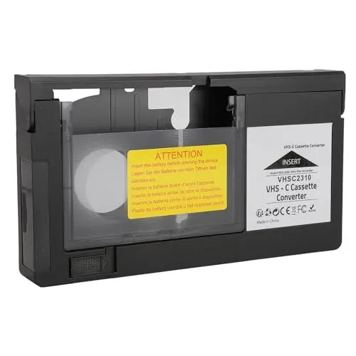 Produktbild: Camcorder-Kassettenadapter, Videokassettenadapter, Wiedergabe- und Aufnahmefunktion, Weit Verbreitet, Benutzerfreundlich, EIN-Tasten-Steuerung, für Verschiedene S-VHS-C- und