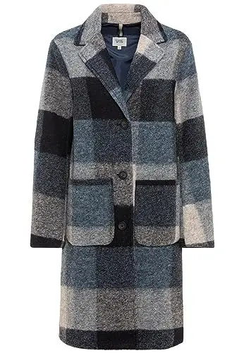 Produktbild: camel active Damen Wollmantel im Karomuster Blau, womenswear-44