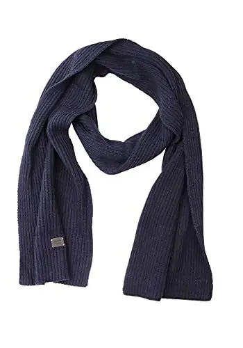 Produktbild: CAMEL ACTIVE Schal Strick Logo-Detail Uni navy