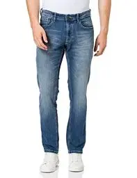 Produktbild: camel active Herren Herren Madison Jeans in Slim Fit – Cotton Mix – Stretch 32 Blau menswear-40/32