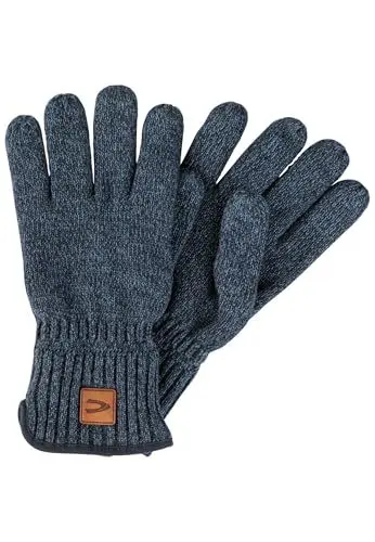 Produktbild: camel active Herren Melierte Strickhandschuhe mit warmen Futter Nachtblau, menswear-M