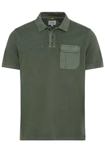 Produktbild: camel active Herren Piqué Poloshirt aus zertifiziertem Organic Cotton Dunkelgrün, menswear-3XL