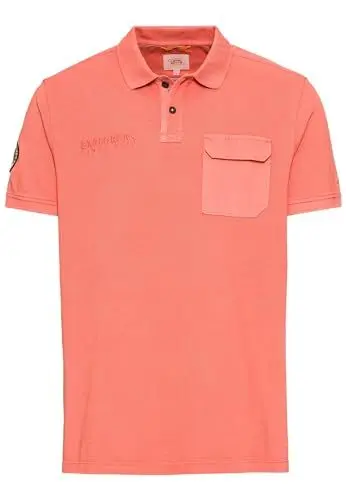 Produktbild: camel active Herren Piqué Poloshirt aus zertifiziertem Organic Cotton Rot-Orange, menswear-3XL
