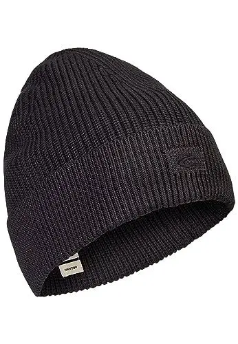 Produktbild: camel active Herren Strickmütze aus Organic Cotton Schwarz, Menswear-OS