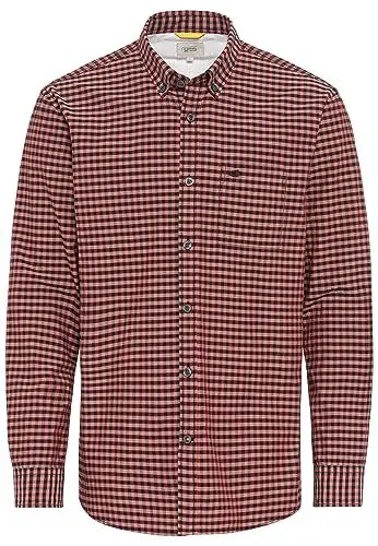 Produktbild: camel active Herren Vichy Karohemd aus Reiner Baumwolle Rot, Menswear-M