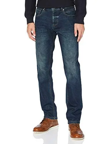 Produktbild: camel active Herren Woodstock Jeans in Relaxed Fit-Denim mit Stretch Jeanshose, Dunkelblau (Dark Greencast), 31W / 34L