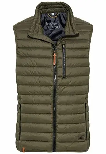 Produktbild: camel active Herren leichte Steppweste ohne Kapuze Olive-Braun, menswear-60