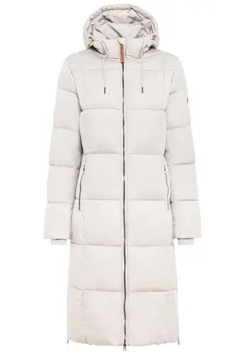 Produktbild: camel active Damen Steppmantel mit Kapuze Weiß-Grau, womenswear-46