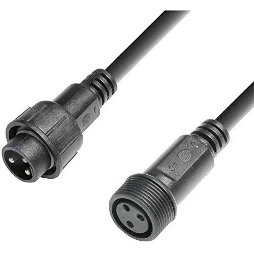 Produktbild: Cameo P EX 003 Strom Verlaengerungskabel IP65 (1x XLR-Stecker - 1x XLR-Buchse) 3.00m Schwarz