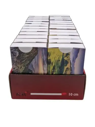 Produktbild: Camino 24 Schachteln Streichhölzer 10 cm Zündholzschachtel, Lange Streichhölzer, Zündhölzer Motive Landschaften, Matches, Sicherheitszündhölzer für Kerzen, Kamin, Grill, Holz (24)