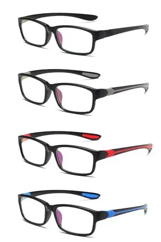 Produktbild: CAMKIDS Lesebrille Herren 4 Pack Ultra leichte TR90 Sport Style Lesebrille für Herren und Damen+2.0