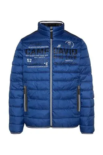 Produktbild: Camp David Herren Leichte Steppjacke mit Logo Prints und Tapes Flight Blue, Xl