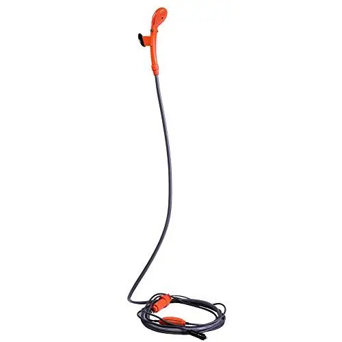 Produktbild: Camping Dusche Tragbare Campingdusche mit 12 V Pumpe, Outdoor Mobile Duschen Außenduschen mit Duschkopf und 2 m Schlauch Auto Stecker für Reisen, Autowäsche, Zelt, Pflanzenbewässerung Garten