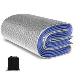 Produktbild: Camping Matte aus Aluminiumfolie, 4mm dick Alu Isomatte Schaummatten,Ultraleicht Isolierdecke,Wasserdicht Thermomatte,Isolierdecke Faltbare Isomatte,für Camping,Yoga,Sport(3m x 2m)