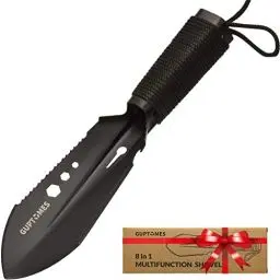 Produktbild: Camping Schaufel, GUPTOMES 8 in 1 Multi-Tool Camping Gadgets Gartenschaufel Military Schaufel Wandern Spaten Survival Schaufel Für Outdoor Rucksack Wohnmobil Zubehör Auto Notfallrettung