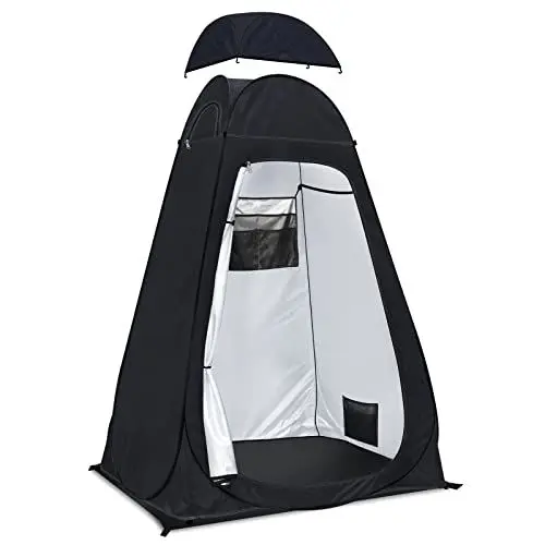Produktbild: Camping Toilettenzelt riggoo Duschzelt Pop Up Umkleidezelt Privatsphäre Toilettezelt Umkleidekabine Lagerzelt Mobile Outdoor WC Zelt für Camping & Beach, mit Tragetasche(UV 50+)