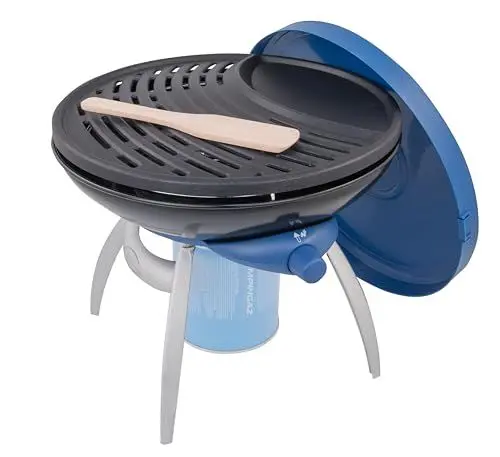 Produktbild: Campingaz,203403,Party AA8Grill, KleinerGrill für Camping,Festivals oder Picknick, Camping-Grill mitflexiblen Kochmöglichkeiten, Gaskocher mit Antihaftbeschichteter Grillplatte und Topfträger