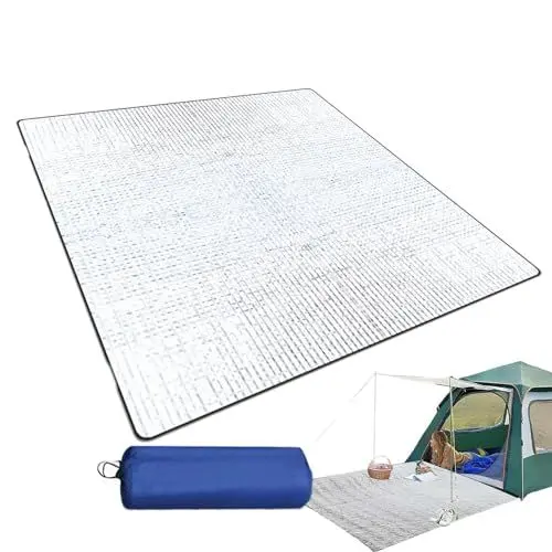 Produktbild: Generisch Zeltmatte, Isoliermatte Aus Aluminiumfolie, Camping-Schaumstoffunterlage Mit Aluminiumfolie, Faltbare Zeltmatte Schlafmatte, Feuchtigkeitsbeständige Outdoor-Matte, Silber, 200x200cm