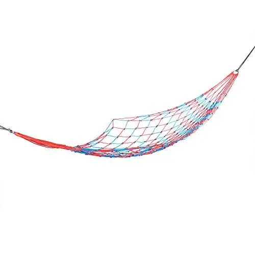 Produktbild: Camping-Hängematte, Hängemattenseil, Nylon-Mesh-Hängematte, Outdoor-Gartenhängematte, Campingzubehör, Hängemattennetz mit Platzersparnis für Innenhöfe, Parks, Strände, Selbstfahrer