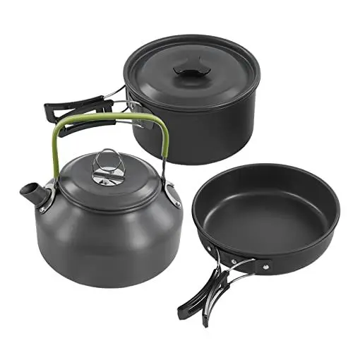 Produktbild: Camping-Kochgeschirr-Set, Picknick-Töpfe, Kochgeschirr, Camping-Set für Camping, Outdoor, Wandern, Picknick, Grillen, Faltbare Camping-Töpfe, Camping, Wandern, Picknick