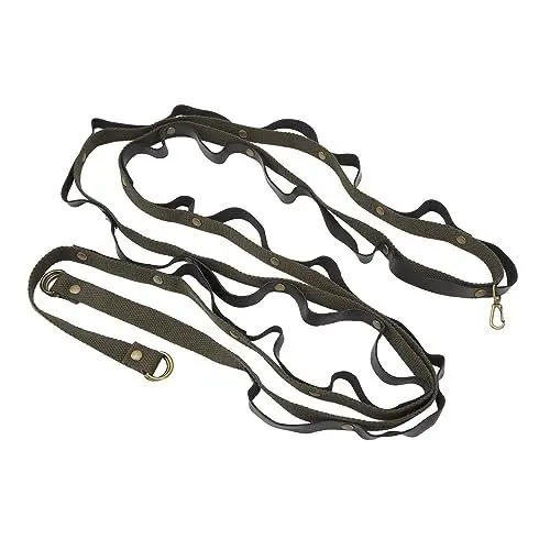 Produktbild: Camping-Lagerband, PU-Leder, 26 Löcher Zum Aufhängen, Seil, Wäscheleine, Tragbar, Verstellbare Länge für Picknick Im Garten (Black)