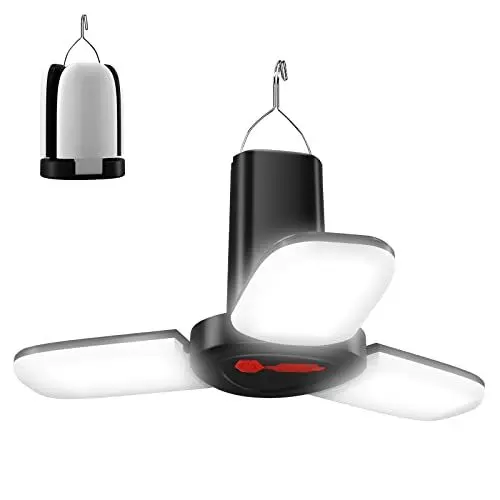 Produktbild: Campinglampe Tragbar - Camping Zubehör, LED Camping Laterne Mini Faltbar, Outdoor Lampe für den Garten, Zeltlampe Camping Licht für Camping, Wandern, Wohnwagen, Notlicht für Blackout Notfall