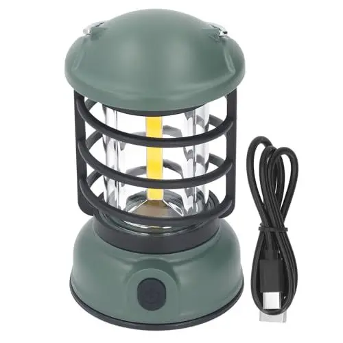 Produktbild: Campinglaterne Im Europäischen Stil, IPX4 Wasserbeständig, Batterieschutzbrett Im Hakendesign für Outdoor-Camping