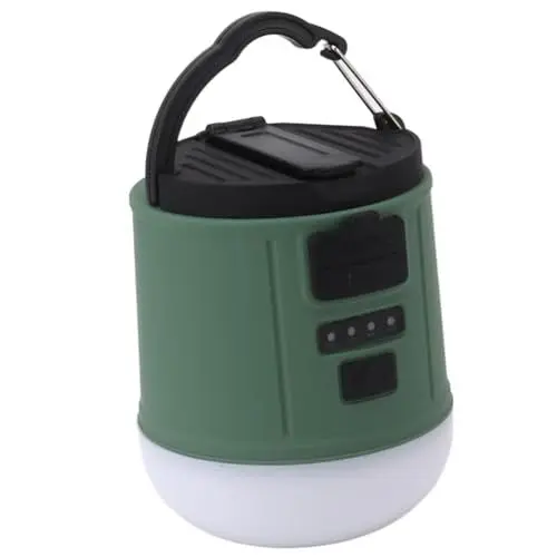 Produktbild: Campinglaterne, LED-Campinglaterne, Handkurbel, 9 Beleuchtungsmodi, Wiederaufladbarer 2400-mAh-Lithium-Akku, Kompakte und Dekorative Kerzenlaternen
