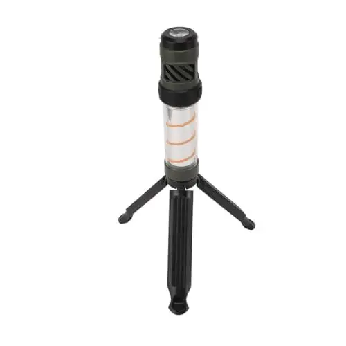 Produktbild: Campingleuchte, Campinglaterne, Taschenlampe, Zeltleuchte mit Hakenmagnet, Tragbar, Wiederaufladbar über USB, IP44, Wasserdicht, 5 Modi, Campingausrüstung für den Außenbereich