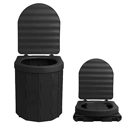 Produktbild: Campingtoilette Faltbar Camping Wc Eimertoilette Mobile Outdoor Toiletten Mit 12 Plastiktüten, Tragbare Klapptoilette Reisetoilette Für Camping, Unterwegs, Wandern, Angeln, Ausflüge, Stau, Unisex