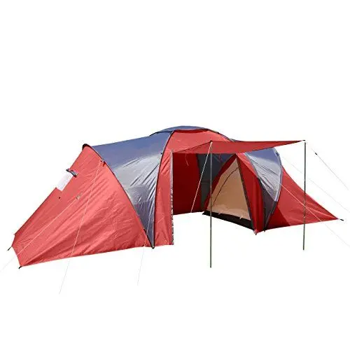 Produktbild: Campingzelt Loksa, 6-Mann Zelt Kuppelzelt Igluzelt Festival-Zelt, 6 Personen - rot