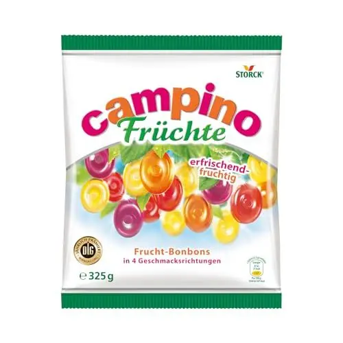 Produktbild: Campino Früchte – 1 x 325g – Leckere Fruchtbonbons in vier verschiedenen Sorten