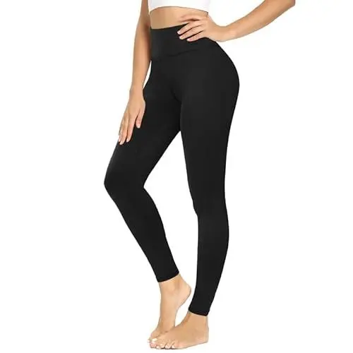 Produktbild: CAMPSNAIL Leggings Damen High Waist Blickdicht Leggings Weich Leggins Elastisch Sportleggins Lang Bauchweg Push Up Hose für Yoga Sport Gym(1*Schwarz, Plus Size(DE42-48))