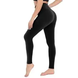 Produktbild: CAMPSNAIL Leggings Damen High Waist Blickdicht Leggins für Sport Yoga Gym （1er Pack- Schwarz，S-M