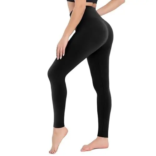 Produktbild: CAMPSNAIL Leggings Damen High Waist Blickdicht Leggins für Sport Yoga Gym （1er Pack- Schwarz,XXL