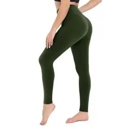 Produktbild: CAMPSNAIL Leggings Damen High Waist Blickdicht Leggins für Sport Yoga Gym (Grün,S-M)