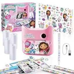 Produktbild: Canal Toys Photo Creator GAB005 - Gabby 12 MP Sofortbildkamera für Kinder - Kinderkamera mit LCD-Display, Kamera und Fotodrucker in einem, Gabbys Dollhouse, BPA-freies Thermopapier, 1 Set, Rosa