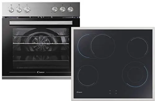 Produktbild: Candy Herdset ORANGELine PCHT22CXCUTCEX / Umluft-Backofen (Einbau, Nische 60 cm) & Hi-Light Kochfeld (Breite 60 cm) / 6 Programme / 4 Kochzonen inkl. Zweikreis- & Bräterzone/Edelstahl