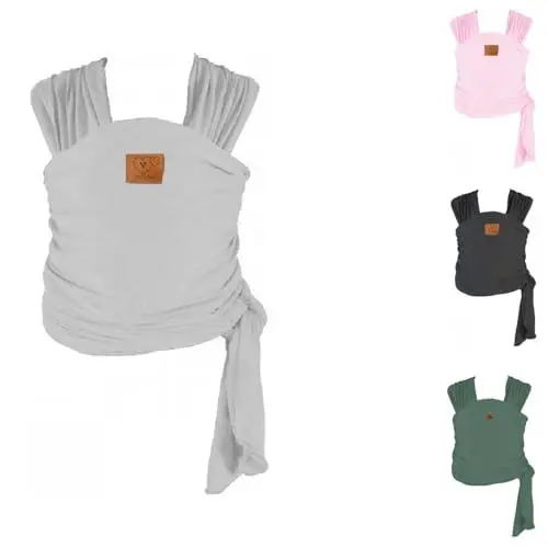 Produktbild: Cangaroo Tragehilfe Cherish, Tragetuch, Babytrage, Universalgröße, ab 3 Monaten, Farbe:grau