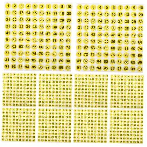 Produktbild: CANIGHT 100blätter Wasserdichte Selbstklebende Nummernaufkleber Für Einfache Klassifizierung Von Gegenständen Runde Digitale Etiketten Für Diy Planung Und Organisation