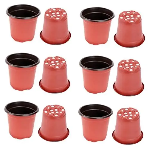 Produktbild: CANIGHT 100st Blumentopf Container Atmungsaktive Sämlingstöpfe Pflanzgefäß Im Freien Pflanzentopf Für Drinnen Pflanzengärtnerei Quadratische Blumentöpfe Im Freien Keimpflanzer Brown