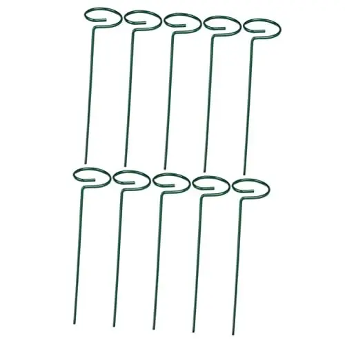 Produktbild: CANIGHT 10 STK Kletterpfahl für Pflanzen Pflanzenkletterpfahl Gartenspalier pflanzenstützen Tomato Support zimmerpflanzen Einzelstiel-Pflanzenstütze Stützpfähle für Orchideenblüten Green