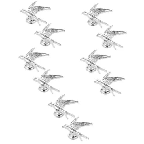 Produktbild: CANIGHT 10 Stk Feiyan Schrankgriff kommode zuggriff Vogelschrankgriffe Innenausstattung ersatzteile für gartenmöbel cabinet knobs Schublade Innentürgriff Vogelschrank zieht Metall Silver