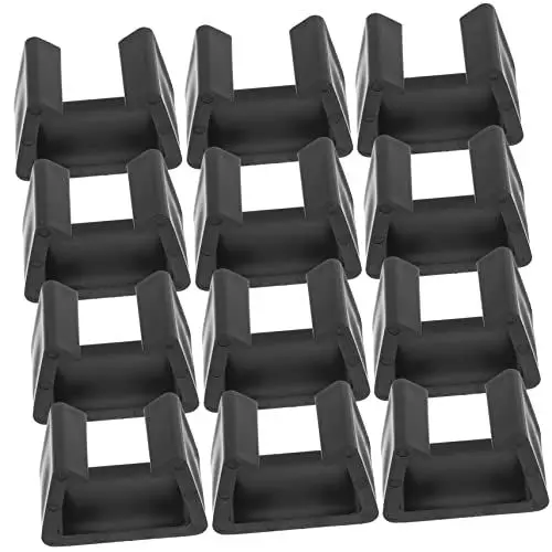 Produktbild: CANIGHT Couch Verbinder 12st Sofa-kartensteckplatz Befestigungen Für Korbsessel Korbsofa-Befestigung Outdoor-Sofa Rattanmöbelverbinder Gartensofa-verbindungsklammern Möbelclips Möbelklammern Pp Black